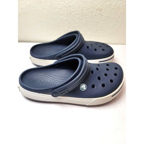 Navy Blue Crocs Classic Clogs With Ventilation Ports & Heel Strap For Adults Siz - Picture 2 of 8